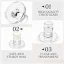 24 Pack Clear Glass Taper Candle Holders, 2.5 Inch Small Candlestick Stands for for Candle Sticks Christmas Party Living Room Dinner Advent Decoration (24)