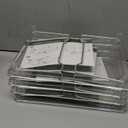 STARLATTA Acrylic Cabinet Organizer Shelf,4 Pcs Stackable Kitchen Counter Shelves,Spice Rack,Countertop Organizers,Clear Plastic Storage Organization for MakeupBathroom,Cupboard,Desk,Pantry