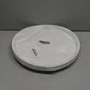 6-Pack Plastic Round Food Serving Tray, Round Restaurant Serving Trays, White