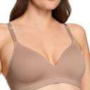 Warner's Womens Blissful Benefits Super Soft Wireless Lightly Lined Comfort Bra Rm1691w (40D), Toasted Almond