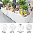 Nasitos White Fitted Table Covers Stretch Spandex - 72 x 30 Inch - 4 Pack Rectangle Table Clothes for 6 Ft Folding Tables, Wrinkle Resistant Tablecloths for Parties, Trade Show, Craft Show, Birthday