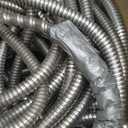 150Ft Metal Garden Hose durable stainless steel Water Hose, flexible, lightweight hose is resistant to kinks and tangles.With 10-way nozzle, strong 3/4” metal fittings, and a Stop Valve.