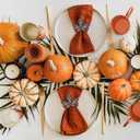 Roshtia 6 Pcs Fall Napkin Rings Wooden Thanksgiving Pumpkin Napkin Rings Handmade Brown Walnut Dinner Paper Holders for Thanksgiving Fall Halloween Party Banquet Dinner Table Decoration(Maple Leaf)