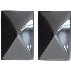 Plastic Pyramid 4x6 Nominal (3-5/8"x5-5/8") Fence Post Caps with Pre-Drilled Holes in Black or White Multi- Quantity Packs (2, Black)