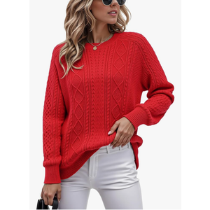 GRACE KARIN Women's Long Lantern Sleeve Crew Neck Crochet Top Hollow Out Fall Pullover Sweater, M GRACE KARIN Women's Long Lantern Sleeve Crew Neck Crochet Top Hollow Out Fall Pullover Sweater, M