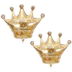 35 Inch Large crown Foil Balloon Mylar Balloons for Birthday,Wedding,Christmas Party Decoration (2pcs,Gold)
