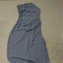 BTFBM Women's Ruched Bodycon Dress Summer Casual Sleeveless Lightweight Back Slit Elegant Club Party Cocktail Maxi Dresses S