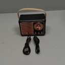 Dosmix Retro Bluetooth Speaker, Vintage Decor,Small Wireless Bluetooth Speaker,Cute Old Fashion Style for Kitchen Desk Bedroom Office Outdoor,Birthday Gifts for Women Men Teens (Black)