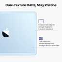 Soonjet Compatible with MacBook Air 13 inch Case M5 M4 M3 M2 2026 2025-2022, Release Model A3449 A3240 A3113 A2681, [True-Tone Color Match] Hard Shell Laptop Cover for MacBook Air 13.6 inch Sky Blue