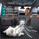 Chumajor XL Back Seat Extender for Dogs-Supports 400lb,Waterproof Dog Car Seat Cover Hard Bottom-Detachable,600D Oxford Cloth Proof Nonslip Soft,Dog Hammock for Car,SUVs