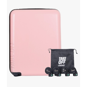 Take OFF Luggage Personal Item Travel Bag 3.0 – Compact Underseat Suitcase for Budget Airlines – Fits Sizers 18x14x8 – No-Fee Small Carry On Luggage with Wheels Removable, TSA Lock & Toiletry Pouch, missing storage bag for wheels