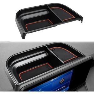 auovo Dashboard Organizer Tray Compatible with Ford Maverick Accessories 2024 2023 2022 Hybrid XL XLT Lariat Center Console Dash Tray ABS Insert Dashboard Storage Box (Orange Trim)