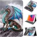 Case for Samsung Galaxy Tab S5e 10.5 Inch 2019 (SM-T720/T725), Slim PU Leather Folio Stand Cover with Auto Sleep/Wake, Shockproof Protective Shell for Galaxy Tab S5e Tablet, Cool Dragon