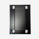 Geoto 11 x 11 x 2.5in | 28 x 28 x 6.4cm Medium Square Shallow Luxury Rigid Foldable Magnetic Closure Collapsible Gift Packaging Boxes (Black)