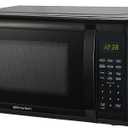 Emerson MW7302B Compact Countertop Microwave Oven with Touch Control, LED Display, 700W, 10 Power Levels, 6 Auto Menus, Glass Turntable and Child Safe Lock, 0.7 Cu., Ft. Black