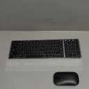 seenda Bluetooth Keyboard and Mouse for Mac, SKM64-2 Multi-Device Rechargeable Slim Wireless Keyboard Mouse Stainless Steel Full Size, Compatible with MacBook Pro/Air, iPad, Mac - Space Gray