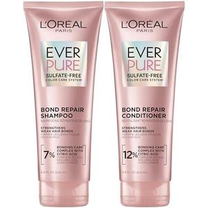 L'Oreal Paris EverPure Sulfate-Free Vegan Hair Care Kit - Shampoo and Conditioner to Strengthen and Repair Hair Bonds