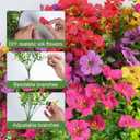 16 Bundles Artificial Flowers for Outdoor Realistic Faux Flower Spring Summer Garden Home Decoration, Hanging Daisy with Eucalyptus Leaves Fake Plants Greenery Balcony Porch Patio Front Door Decor