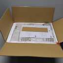 BOLUO White Nightstand with Charging Station, LED Night Stand with 2 Fabric Drawers, Bedside Table with USB Ports and Outlets, Nightstand for Bedroom Modern