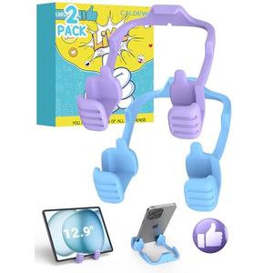 Stocking Stuffers for Teens Girls Kids Women Men Adults: Thumbs Up Lazy Phone Stand Tablet Stand for iPad Cell Phone Holder Teen Girl Gifts Trendy Stuff Gifts for Christmas for Boys Wife Funny Gadgets, Pack Of 2