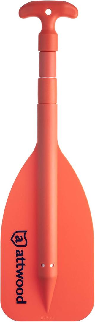 Attwood Emergency Telescoping Paddle for Boating, Orange, 20 Inch to 42 Inch