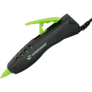 Surebonder GP-100F Ergonomic Detail Tip Mini-Size Hot Glue Pen for Precision Crafting and Repairs, 10 Watts, Corded, Black