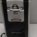 Hamilton Beach Smooth Edge Electric Automatic Can Opener for Kitchen with Easy Push Down Lever, Extra Tall, Includes Stainless Steel Scissors, Black and Chrome (76607)