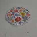 100pcs 13.5" x 13.5" Round Disposable Floral Place Mats  Embroidered Spring Design Embroidered Flowers Place Mat for Summer Table Setting