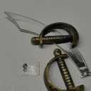 Nicky Bigs Novelties Short Fantasy 18" Arabian Pirate Curved Sword Prop Plastic Cutlass Cosplay Weapon Halloween Theater Costume Fantasy Dress Up Lightweight for Adults