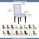 Chair Covers for Dining Chairs Set of 6, Stretchy Soft Parson Chair Covers Removable Washable Kitchen Dining Room Chair Slipcovers with Elastic for Universal Fit (Gray ginkgophyta)