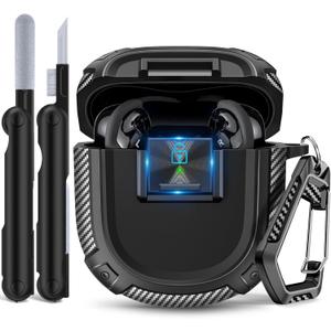 Sucure Lock Case for Bose Quietcomfort Ultra (2023) / Bose QC II (2022) Case Cover with Lock Clip & Cleaner Kit Pen, Impact Resistant Hard Shell Headphone Case with Men Women (Black)