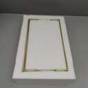 Sumnacon Napkin Holder,Glass Napkin Holder Table,Stylish Guest Towel Holder for Hand Towel Napkin,Rectangle Napkin Basket for Bathroom Toilet Kitchen Dining Table Counter,Gold