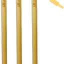 Cricket wickets with bails - Cricket Stumps Made of Wood, Set of 3 Stumps for Cricket with 2 bails, T20 Cricket Wicket, Cricket Stumps