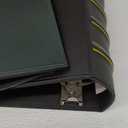 2 Pcs Vintage Hardback 3 Ring Binder 3 Inch, Professional Leather Binder 3 Ring, Three Ring Binders Fits 8.5 x 11, D Ring Binders for Home, School and Office- (1 Black and 1 Dark Green)