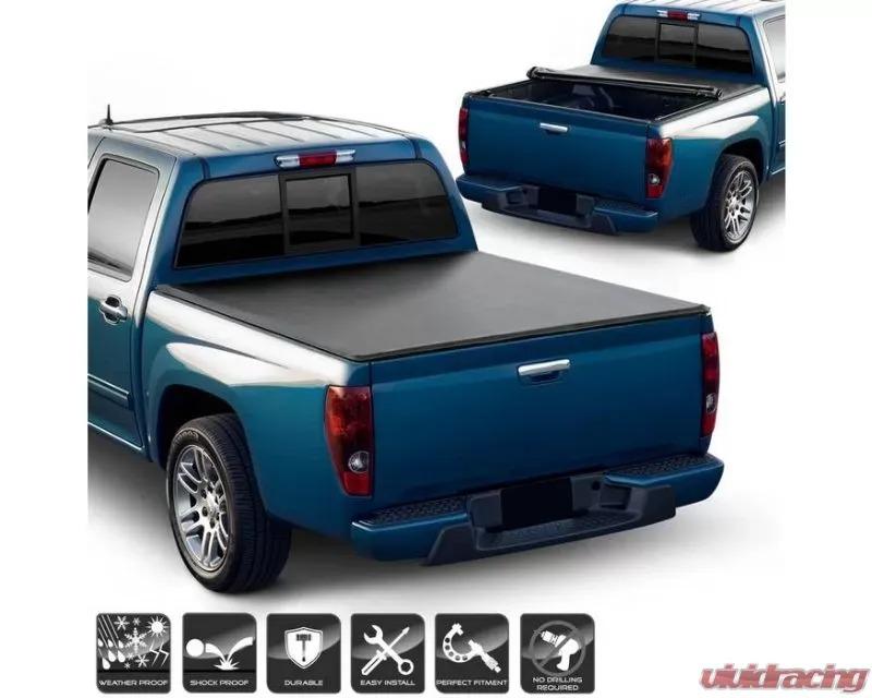 Xtune Black 63 Inch Bed Roll Up Style Tonneau Cover Chevrolet Colorado | GMC Canyon 2004-2012