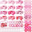 Kajaia 48 Pcs Sleepover Party Supplies for Girls Spa Part Favor Slumber Party Supplies for Women Headband Eye Mask Hair Scrunchies Toiletry Bag (Pink)