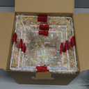 Set of 3 Christmas Lighted Gift Boxes Plug-in 60 Led Light Up Boxes Ornaments for Christmas Decorations Indoor Outdoor Home Yard Xmas Tree Holiday Party Lawn Porch (Tinsel)