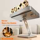 Magnetic Charging Stand for iPad Pro 11, Aluminum Foldable Charger Stand with 360 Rotation, USB-C Fast Wireless Charger Station for iPad, Holder Mount for Office (Rechargeable Version)