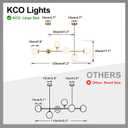 KCO Lighting Modern Globe Linear Chandelier 6 Light Milk Glass Chandeliers White and Gold Pendant Light Fixture Mid Century Rectangle Chandelier Brass Sputnik Island Lights for Kitchen