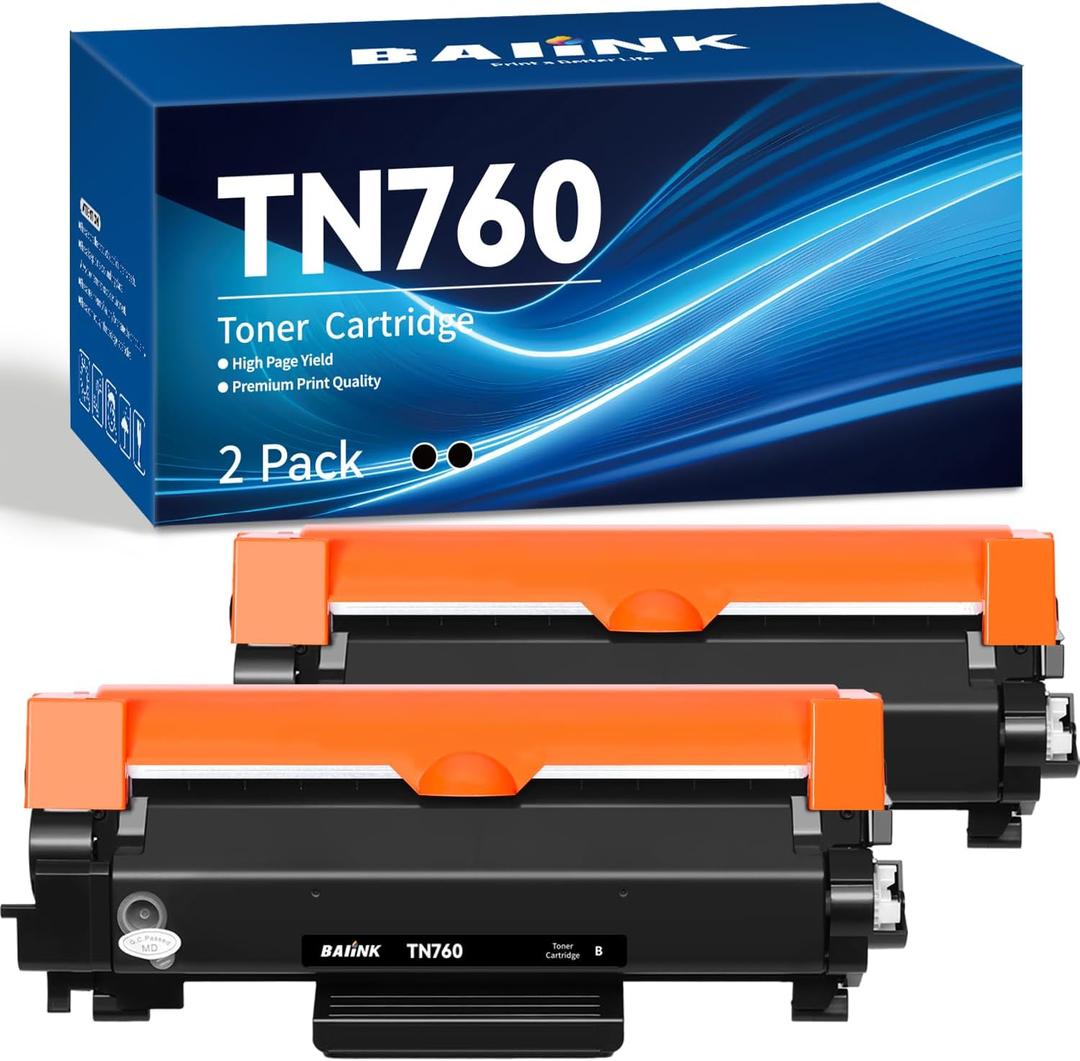 Compatible TN760 Toner for Brother Printer Replacement for Brother TN760 TN 760 TN730 TN 730 Toner TN-730/TN-760 for MFC-L2710DW HL-L2350DW HL-L2370DWXL MFC-L2750DW DCP-L2550DW HL-L2395DW