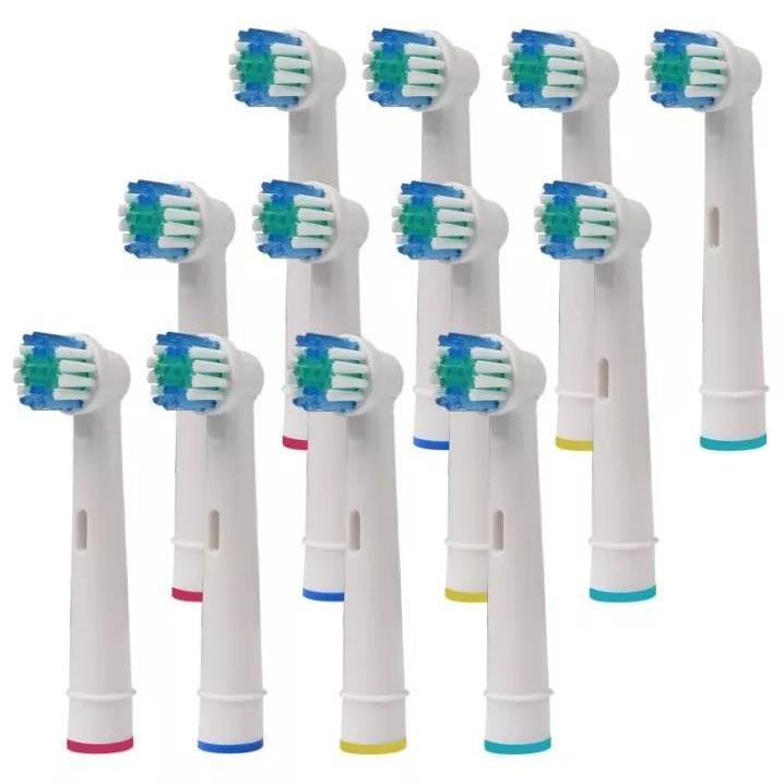 OralB CrossAction Electric Toothbrush Replacement Brush Heads, Black, 4 Count + 1 Sensitive White
