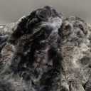 L'AGRATY Faux Fur Throw Blanket: 50" x 60" Luxury Soft Fluffy Thick Rabbit Fur Blankets for Couch Bed Sofa - Cozy Plush Bubble Blankets for Home Decor: Warm Flannel Fleece Decorative Blanket (Tie-dye Black and Gray)