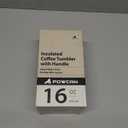 16 oz Insulated Coffee Mug for Office: 2-in-1 Straw Flip Lid, Keep Cold 24H, Fit in Car Cupholder, Leakproof, Stainless Steel Coffee Tumbler with Handle for Travel, Sports, Gifts and Home (Oat)