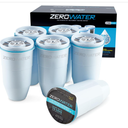 ZeroWater Official Replacement Filter - 5-Stage 0 TDS Filter Replacement - System IAPMO Certified to Reduce Lead, Chromium, and PFOA/PFOS, 6 Pack