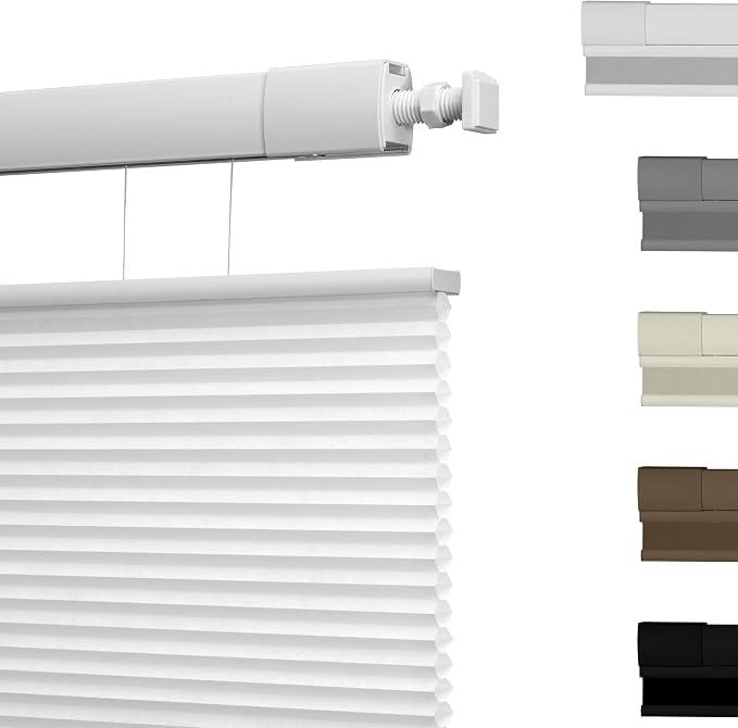 Boolegon Cordless Linen Cellular Shades,Light Filter White, 16" W x 64" H
Light Filtering Honeycomb Shades for Windows Pull Down Honeycomb Privacy Blinds for Bedroom Office Thermal Insulated