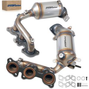 Front & Rear Catalytic Converter Compatible with 2004 2005 2006 Lexus RX330, 2004-2007 Toyota Highlander, 2004-2006 Toyota Sienna AWD ONLY 3.3L V6 Catalytic Convertor (EPA Compliant)