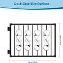 Unique Design Deck Gate, 36" H x 48" W Door with Hinges & Latch