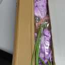 Artificial Tulips Bouquet 8Pcs Real Touch Faux Flowers Purple Silk Stems Simulation Tulips for Home Living Room Decor Spring Floral Arrangement 8 pcs