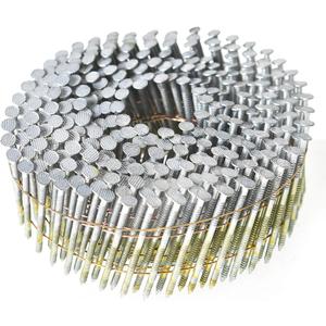 findmall 3600 Count Siding Nails 1-1/4 Inch by .092 Inch 15 Degree Ring Shank Hot-Dipped Galvanized Collated Wire Coil. Adapted to Gun Type CN55 or CN45