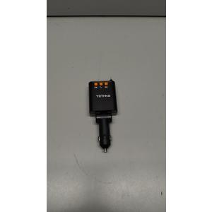 Bluetooth Car Adapter with Retractable Charger, FM Transmitter Bluetooth 5.4 for Cars, 4 in 1 Fast Car Phone Charger 69W, Handsfree Call, 2*Retractable Cable for iPhone 17/16/15/14, Galaxy-Black